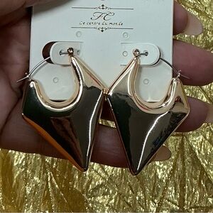 Geometric Statement Earrings | Modern Minimalist Hoop Design